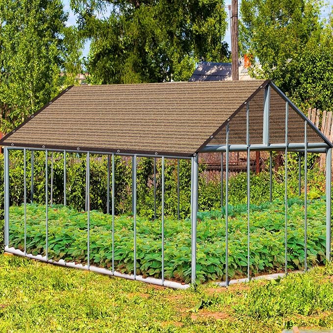 Shade Cloth for Garden,80% Mesh Tarp with Grommets Shade Cloth for Greenhouse,Patio,Vegetables,Plants Cover and Chicken Coops,Coffee Shade Net for Outdoor Garden10x10FT