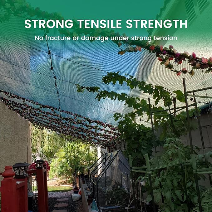 40% 20 X 30 FT Green Shade Cloth, Outdoor Woven Sun Shade with Grommets, Durable Breathable Netting Shading Antifreezing for Patio, Garden, DIY Home, Plants Cover, Greenhouse, Dog Kennel