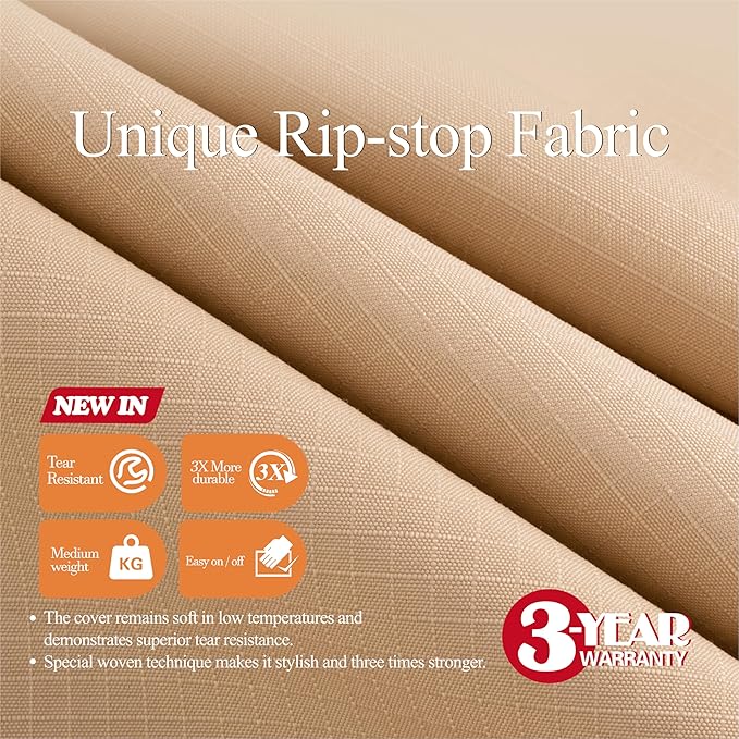 Patio Chair Covers, Outdoor furniture Cover, Heavy Duty, Waterproof Patio Chair Covers, 43W x 42D x 42H, Beige, 1-Pack
